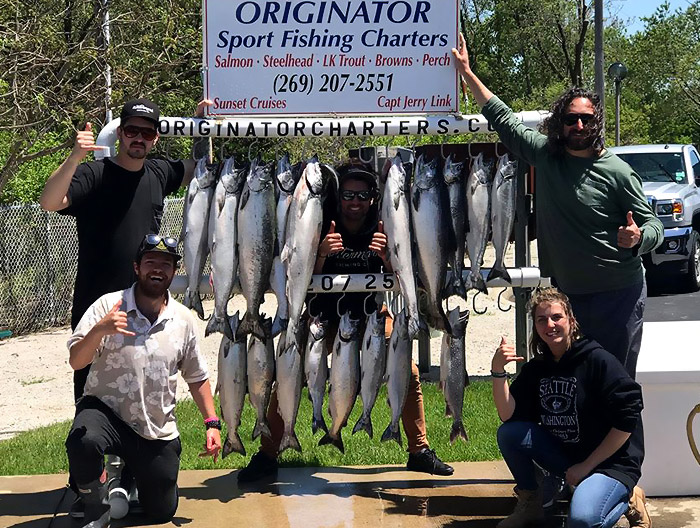 Originator Fishing Charter :: Terrific Catch on Lake Michigan from the Port of St. Joseph, Michigan!